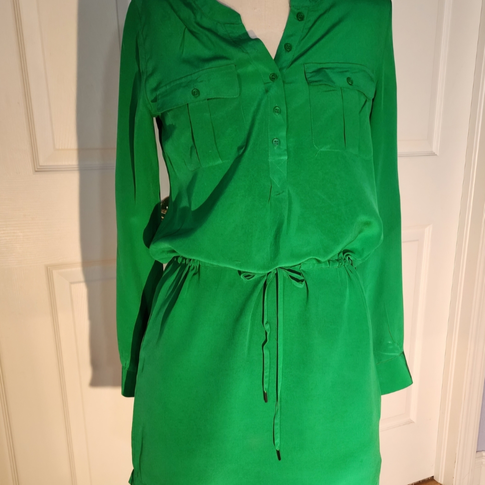 Green Button-Up Dress